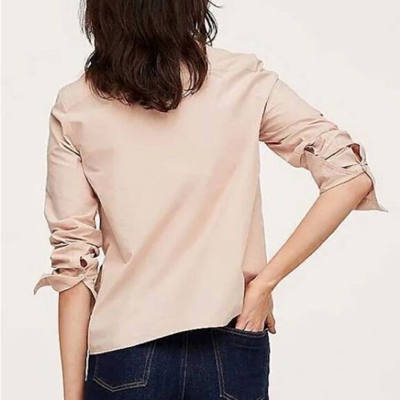 Mango Women's Chest Pocket Cotton Shirt Pink Size L - Picture 5 of 11